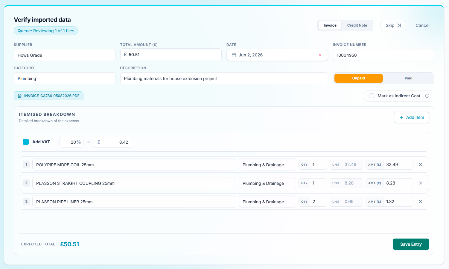 Feature Snapshot